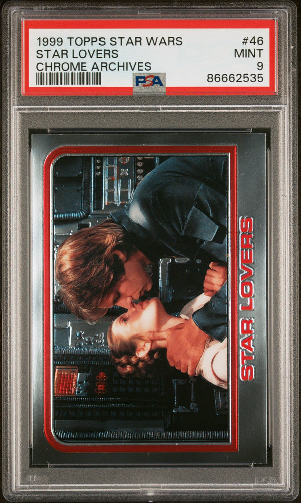 1999 TOPPS CHROME STAR WARS CHROME ARCHIVES STAR LOVERS CHROME ARCHIVES #46 - PSA 9 (Online Order Only)