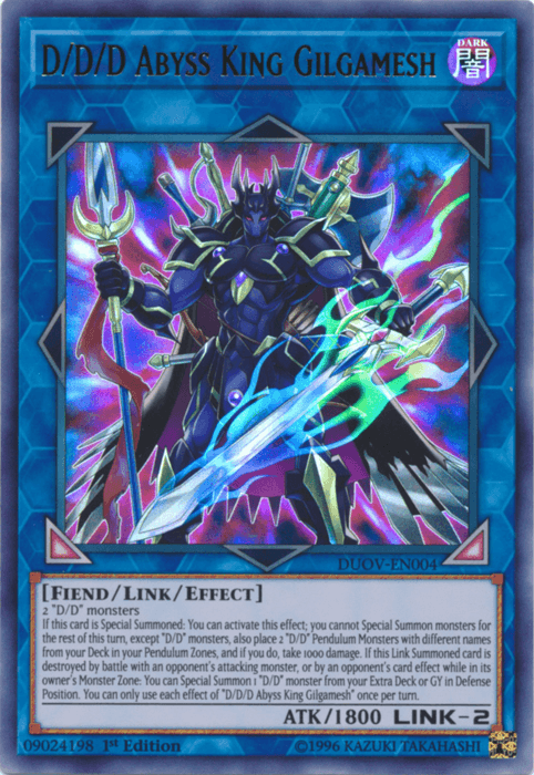 D/D/D Abyss King Gilgamesh [DUOV-EN004] Ultra Rare (ONLINE ORDER ONLY)