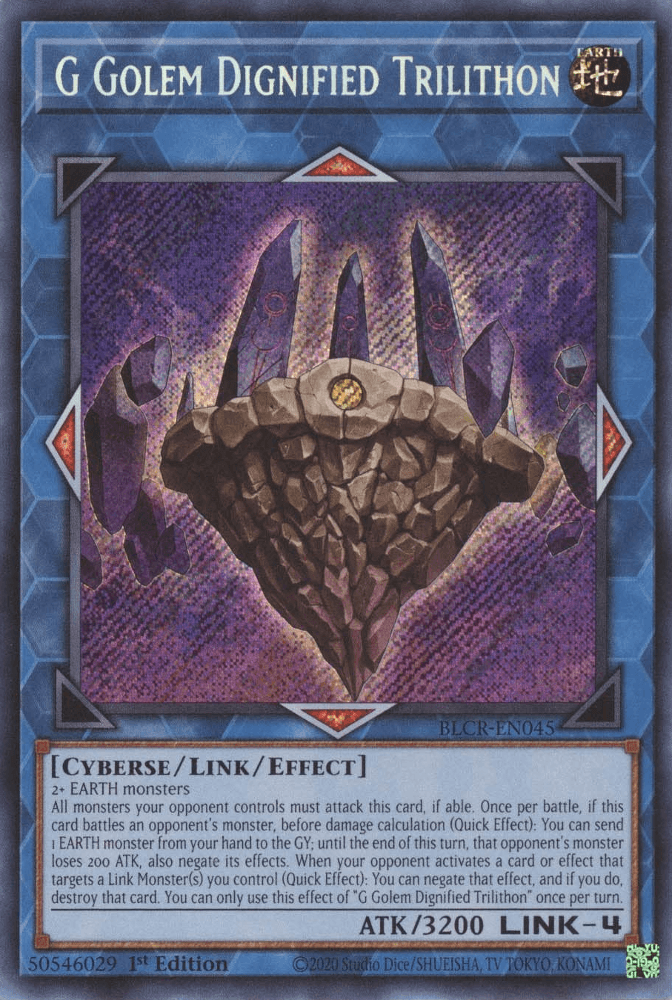G Golem Dignified Trilithon [BLCR-EN045] Secret Rare (ONLINE ORDER ONLY)