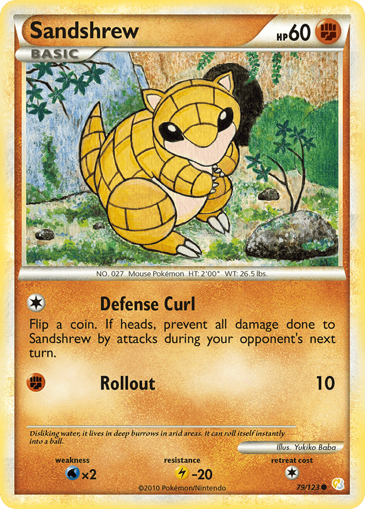 Sandshrew (79/123) [HeartGold & SoulSilver: Base Set] (Online Only)