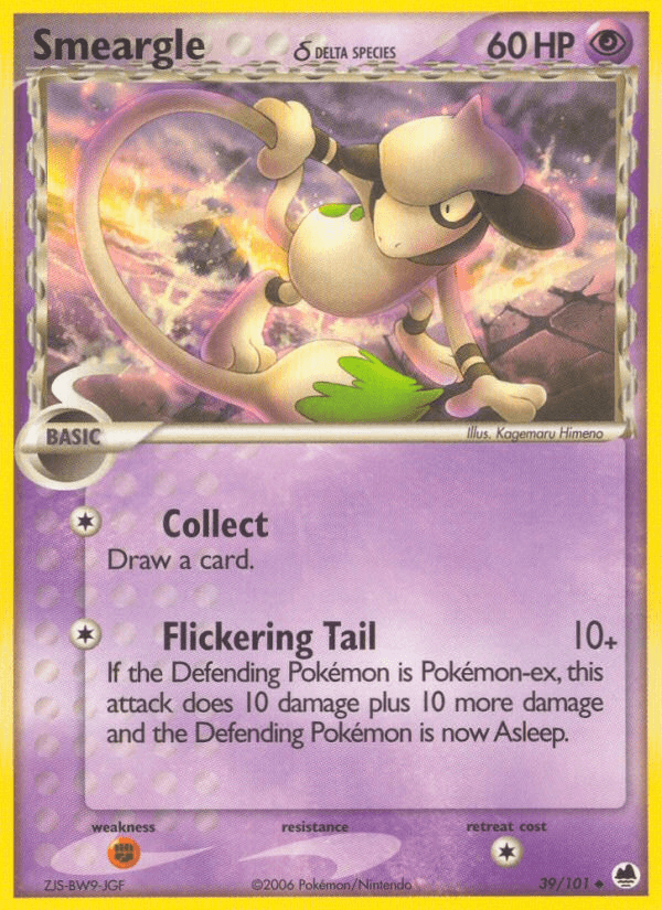 Smeargle (39/101) (Delta Species) [EX: Dragon Frontiers] (Online Only)