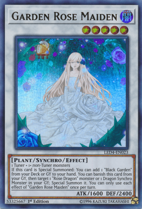 Garden Rose Maiden [LED4-EN023] Ultra Rare (ONLINE ORDER ONLY)
