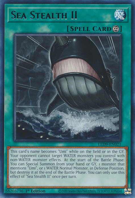 Sea Stealth II [LED9-EN021] Rare (ONLINE ORDER ONLY)