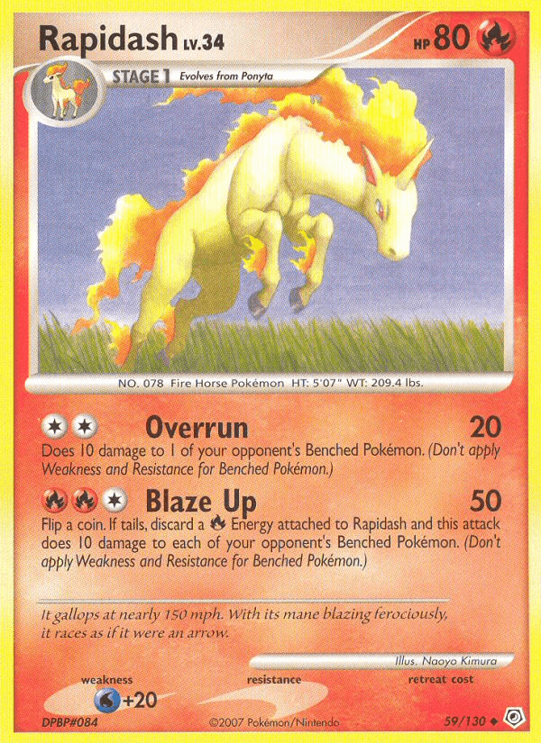 Rapidash (59/130) [Diamond & Pearl: Base Set] (Online Only)