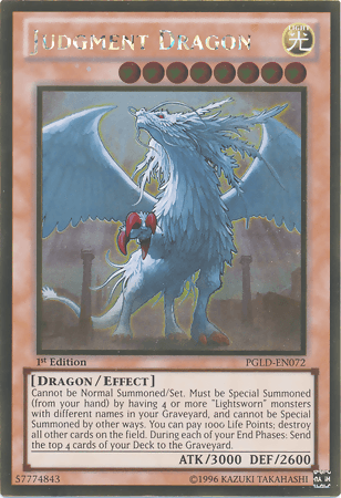 Judgment Dragon [PGLD-EN072] Gold Rare (ONLINE ORDER ONLY)