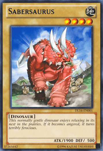 Sabersaurus (Blue) [DL16-EN001] Rare (ONLINE ORDER ONLY)