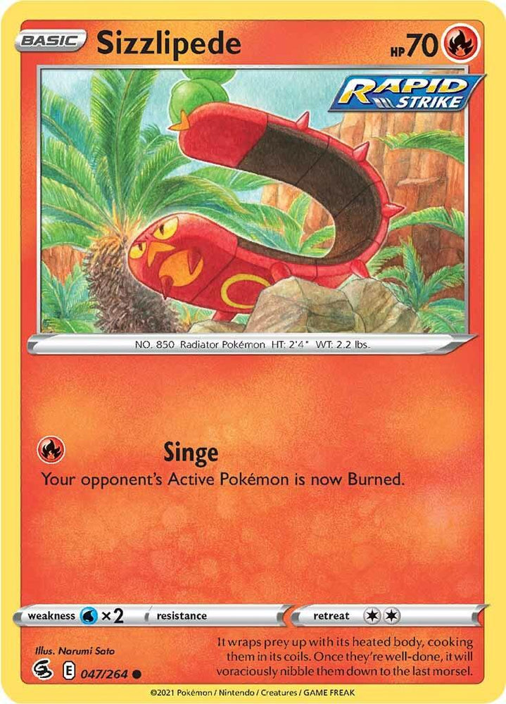 Sizzlipede (047/264) [Sword & Shield: Fusion Strike] (Online Only)