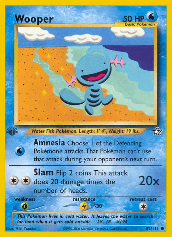 Wooper (82/111) [Neo Genesis 1st Edition] (Online Only)