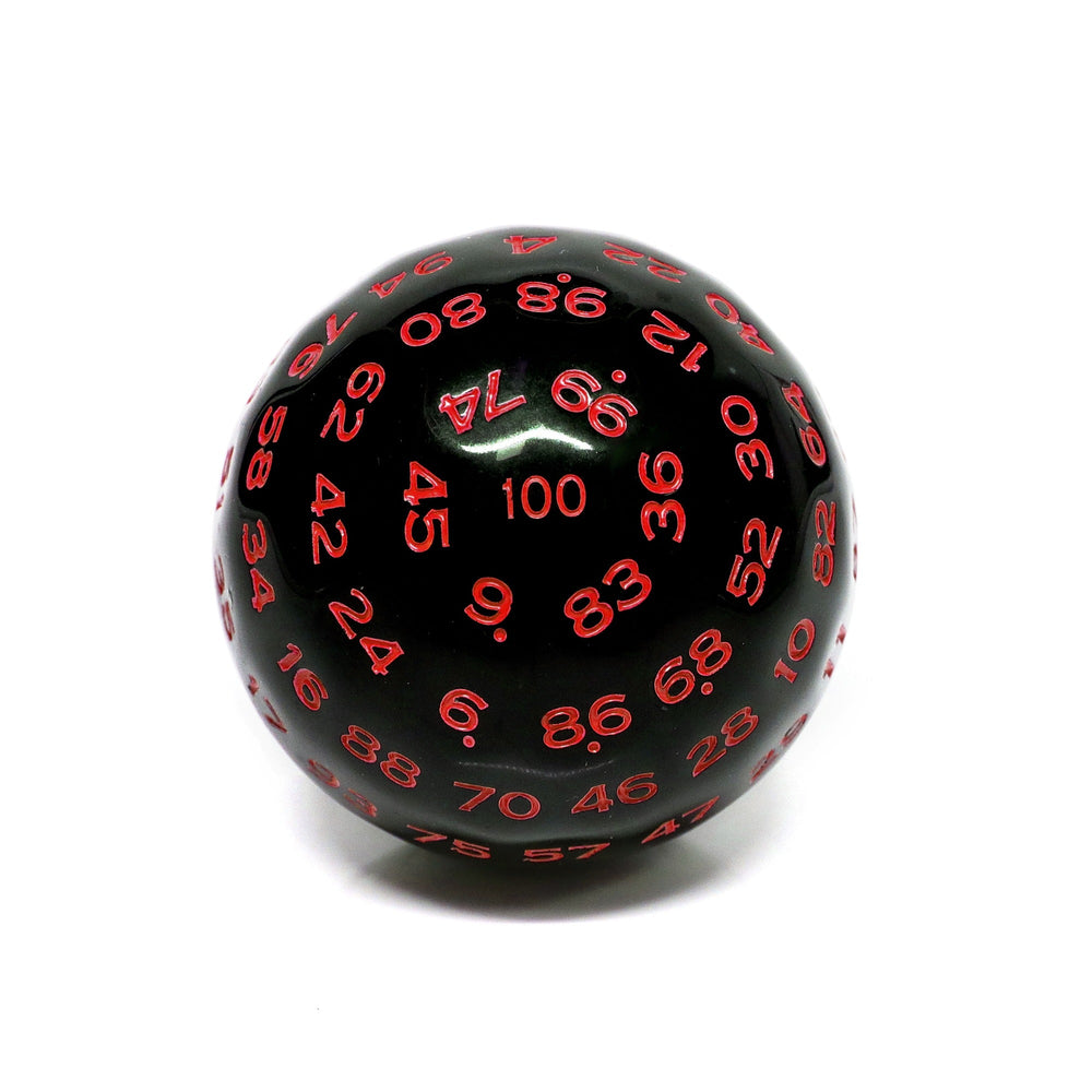 D100-Black Opaque w/Red Numbers (Online Only)