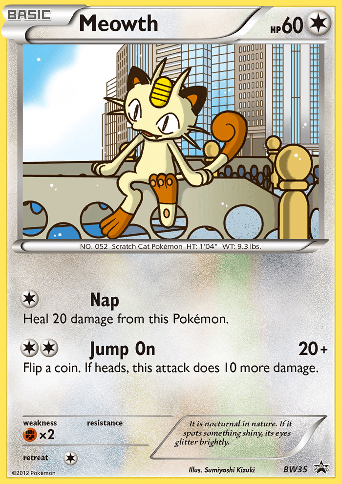 Meowth (BW35) [Black & White: Black Star Promos] (Online Only)