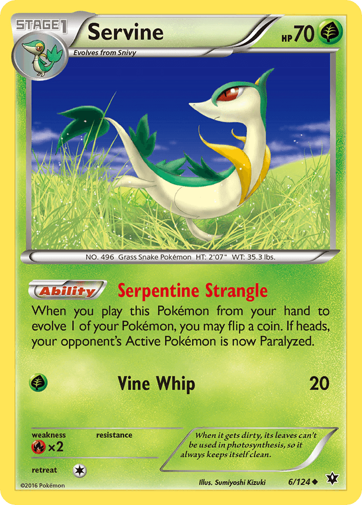 Servine (6/124) [XY: Fates Collide] (Online Only)