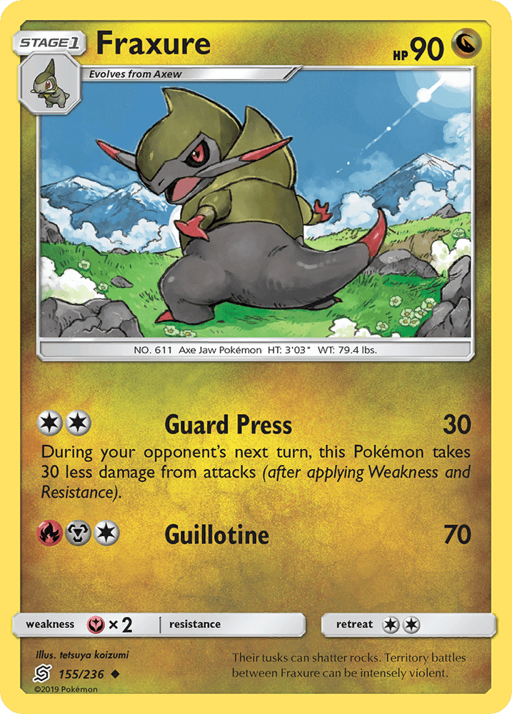 Fraxure (155/236) [Sun & Moon: Unified Minds] (Online Only)