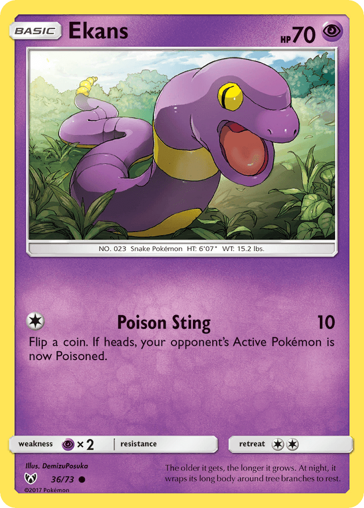 Ekans (36/73) [Sun & Moon: Shining Legends] (Online Only)