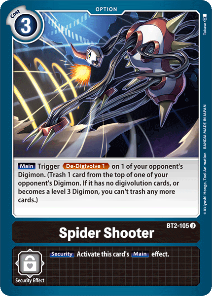 Spider Shooter [BT2-105] [Release Special Booster Ver.1.0] (ONLINE ORDER ONLY)
