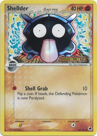 Shellder (63/101) (Delta Species) (Stamped) [EX: Dragon Frontiers] (Online Only)