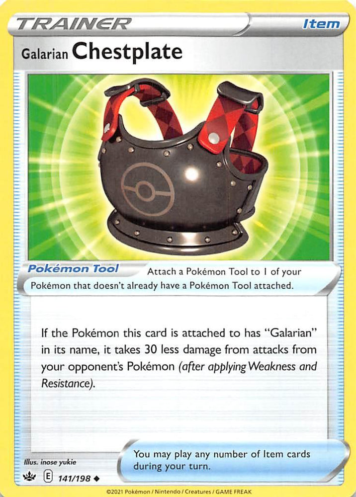 Galarian Chestplate (141/198) [Sword & Shield: Chilling Reign] (Online Only)