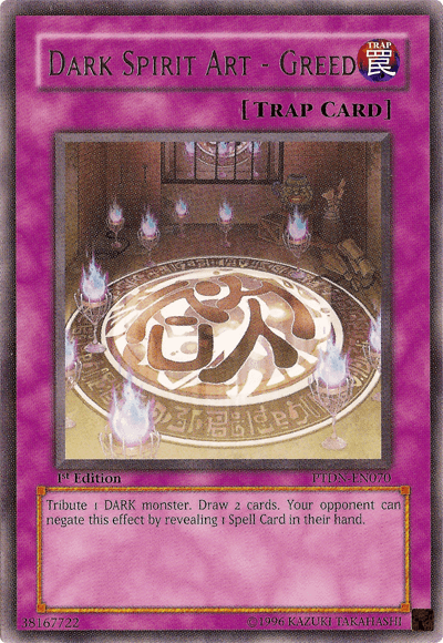 Dark Spirit Art - Greed [PTDN-EN070] Rare (ONLINE ORDER ONLY)