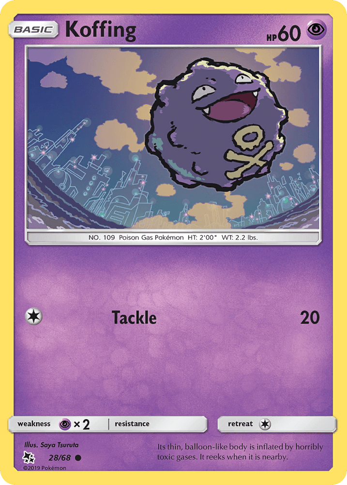 Koffing (28/68) [Sun & Moon: Hidden Fates] (Online Only)