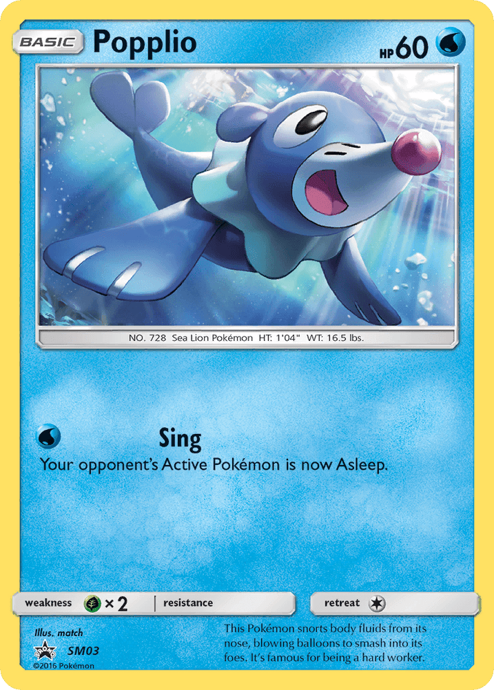 Popplio (SM03) [Sun & Moon: Black Star Promos] (Online Only)