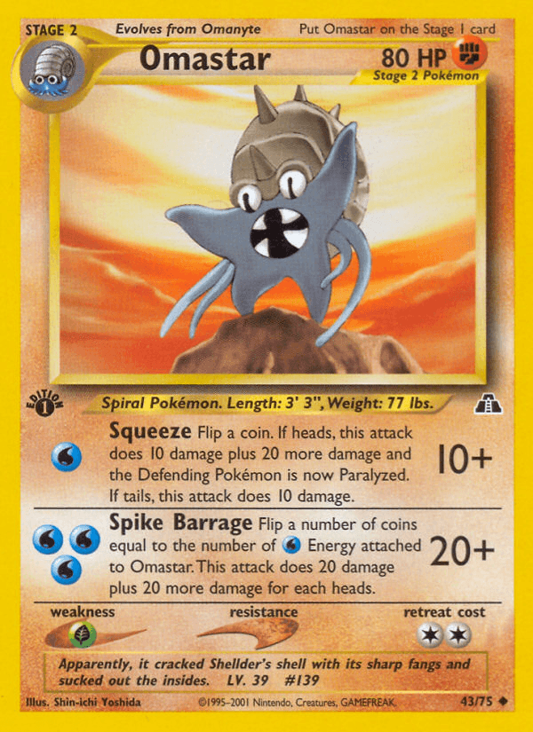 Omastar (43/75) [Neo Discovery 1st Edition] (Online Only)