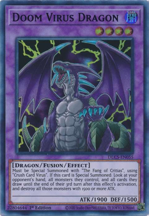 Doom Virus Dragon (Green) [DLCS-EN055] Ultra Rare (ONLINE ORDER ONLY)