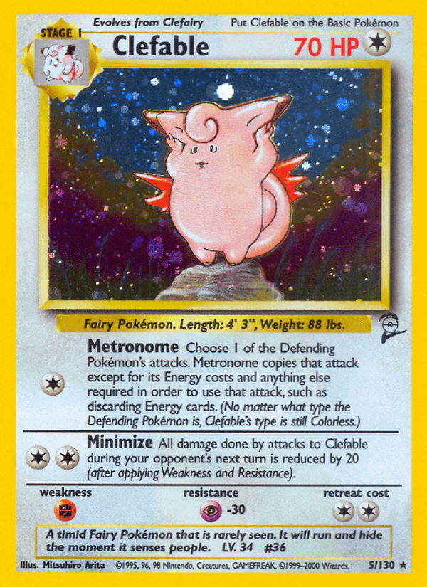 Clefable (5/130) [Base Set 2] (Online Only)