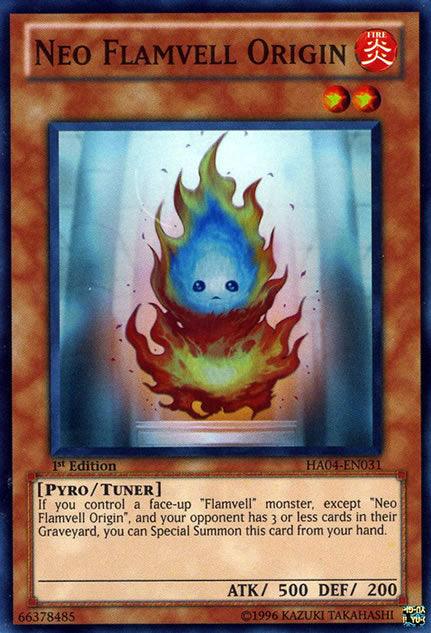 Neo Flamvell Origin [HA04-EN031] Super Rare (ONLINE ORDER ONLY)