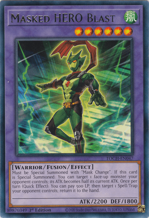Masked Hero Blast [TOCH-EN047] Rare (ONLINE ORDER ONLY)