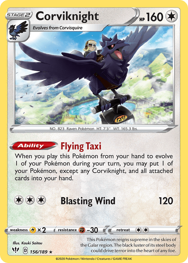 Corviknight (156/189) [Sword & Shield: Darkness Ablaze] (Online Only)