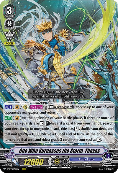 One Who Surpasses the Storm, Thavas (V-BT11/011EN) [Storm of the Blue Cavalry]