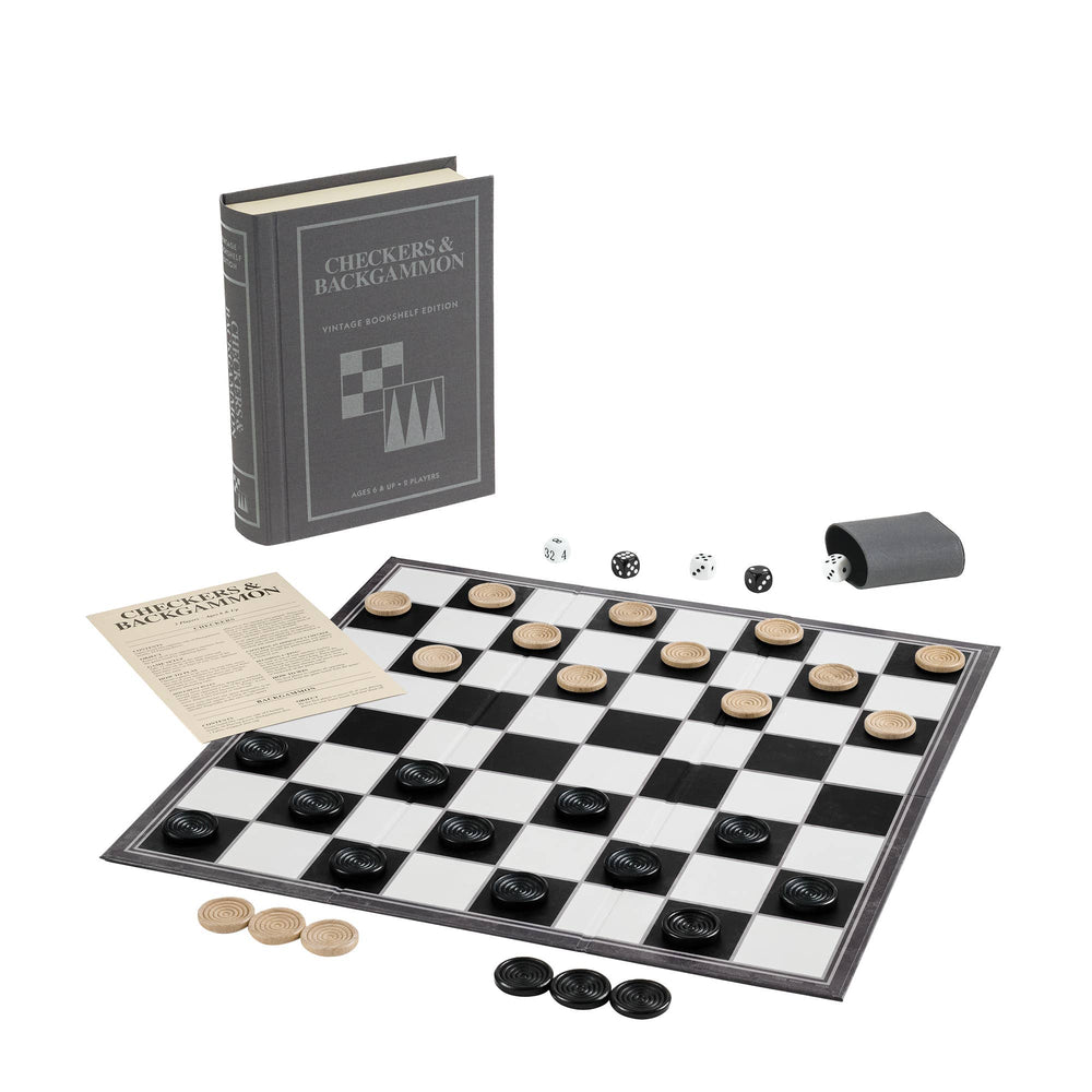 Checkers & Backgammon - Vintage Bookshelf Edition (ONLINE ORDER ONLY)