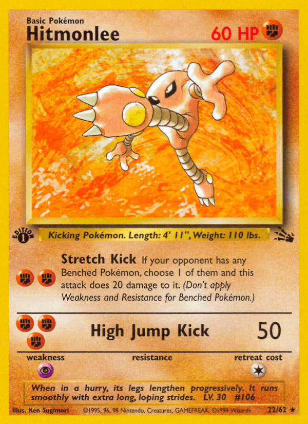 Hitmonlee (22/62) [Fossil 1st Edition] (Online Only)