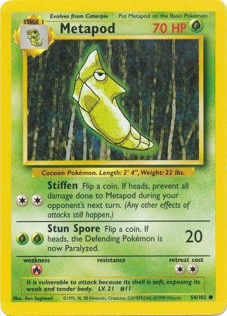 Metapod (54/102) [Base Set Unlimited] (Online Only)