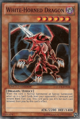 White-Horned Dragon [GLD4-EN014] Common (ONLINE ORDER ONLY)
