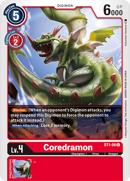 Coredramon [ST1-06] [Starter Deck: Gaia Red] (ONLINE ORDER ONLY)