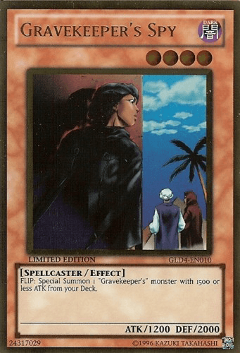 Gravekeeper's Spy [GLD4-EN010] Gold Rare (ONLINE ORDER ONLY)