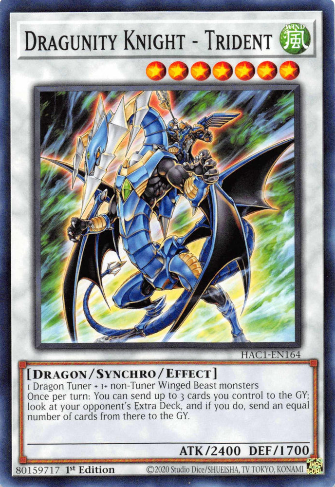 Dragunity Knight - Trident [HAC1-EN164] Common (ONLINE ORDER ONLY)