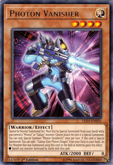 Photon Vanisher [LED3-EN035] Rare (ONLINE ORDER ONLY)