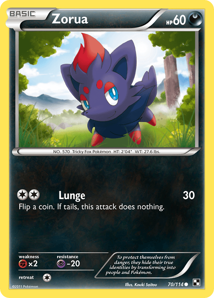 Zorua (70/114) [Black & White: Base Set] (Online Only)