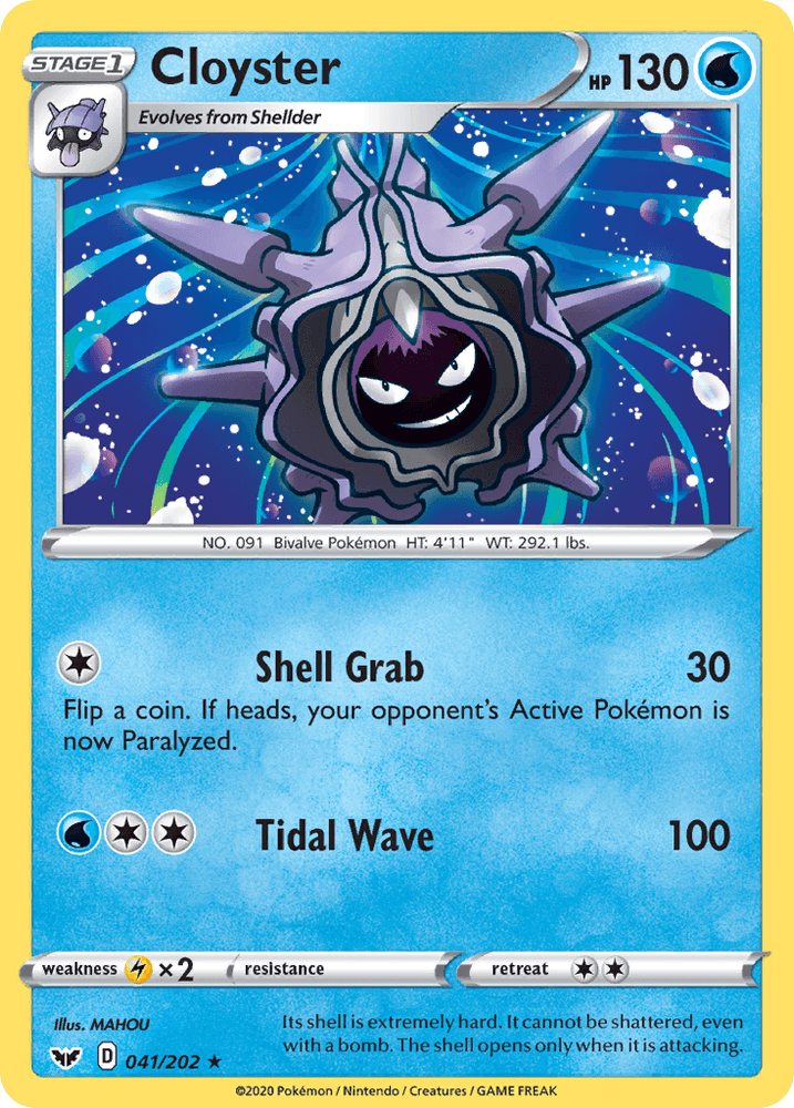 Cloyster (041/202) [Sword & Shield: Base Set] (Online Only)