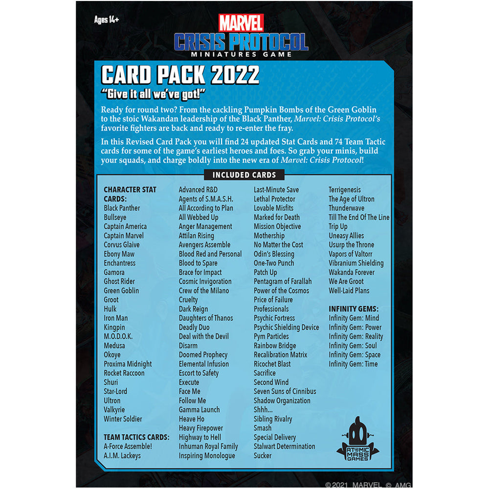 Marvel Crisis Protocol: Card Pack 2022 (ONLINE ORDER ONLY)