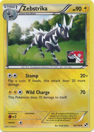 Zebstrika (42/114) (League Promo) [Black & White: Base Set] (Online Only)