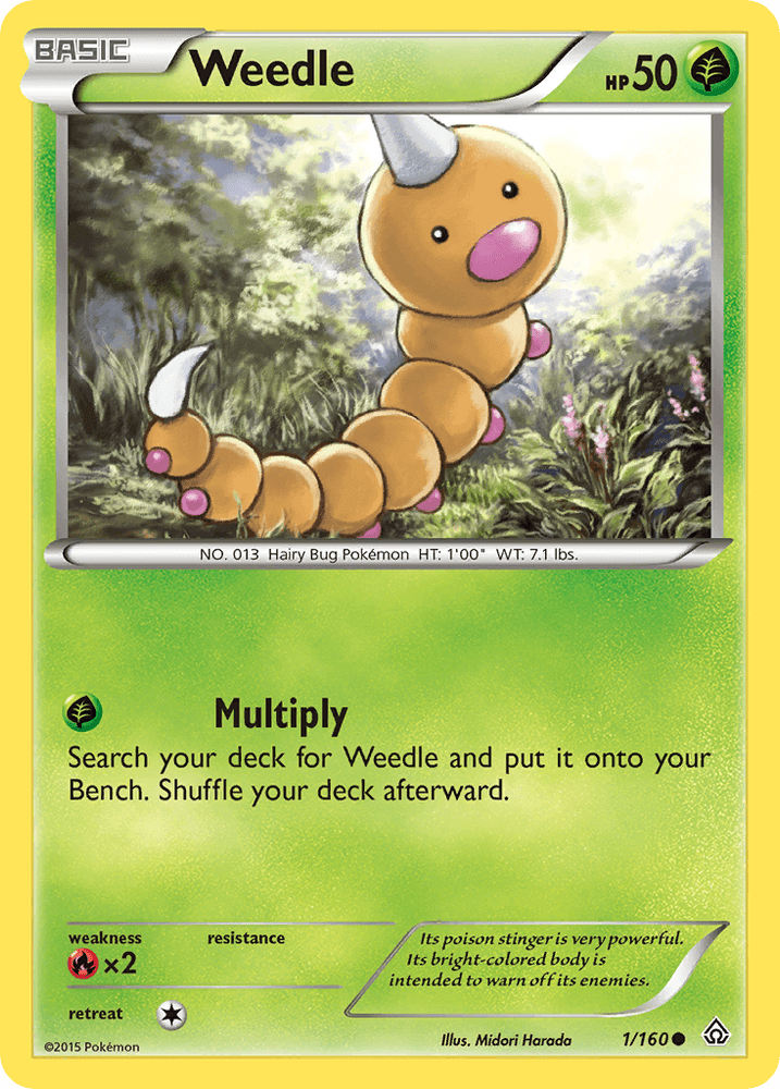 Weedle (1/160) [XY: Primal Clash] (Online Only)