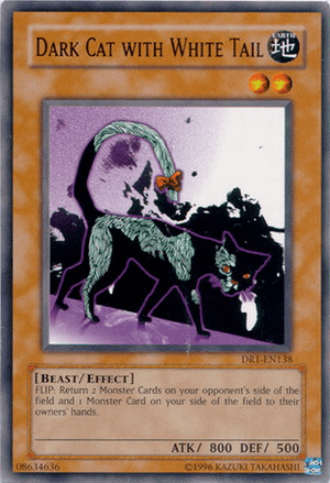 Dark Cat with White Tail [DR1-EN138] Common (ONLINE ORDER ONLY)