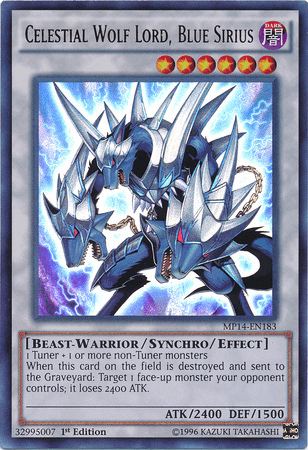 Celestial Wolf Lord, Blue Sirius [MP14-EN183] Ultra Rare (ONLINE ORDER ONLY)
