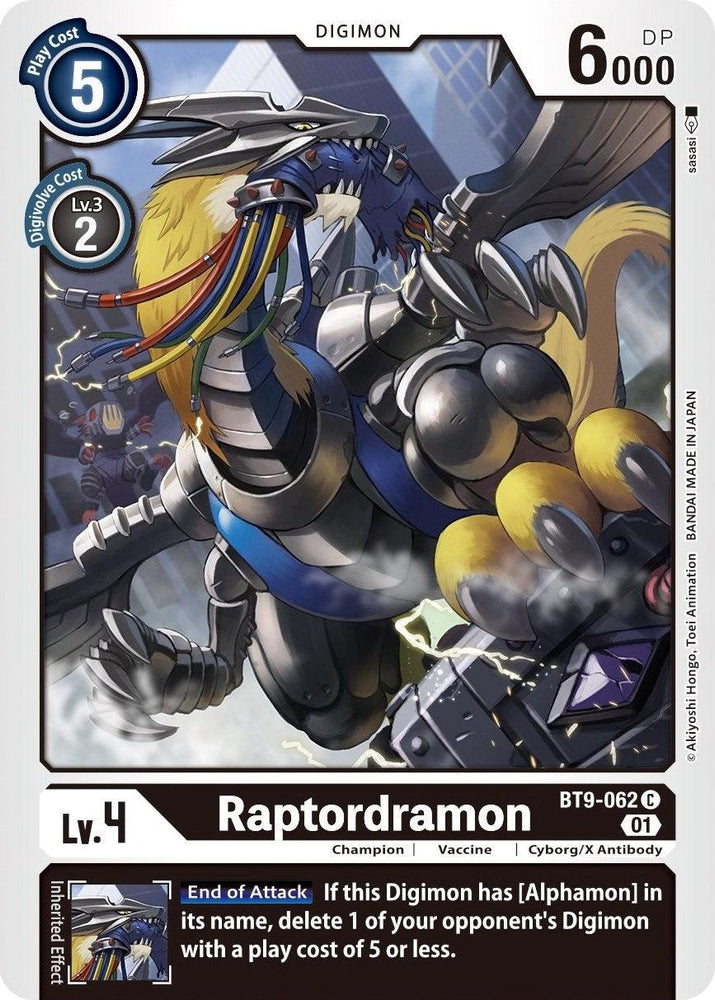 Raptordramon [BT9-062] [X Record] (ONLINE ORDER ONLY)