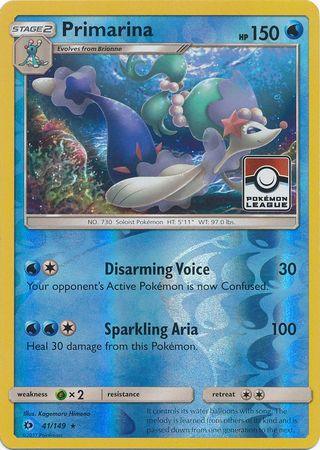Primarina (41/149) (League Promo) [Sun & Moon: Base Set] (Online Only)
