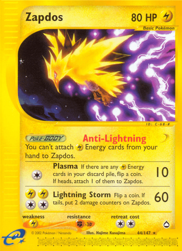 Zapdos (44/147) [Aquapolis] (Online Only)