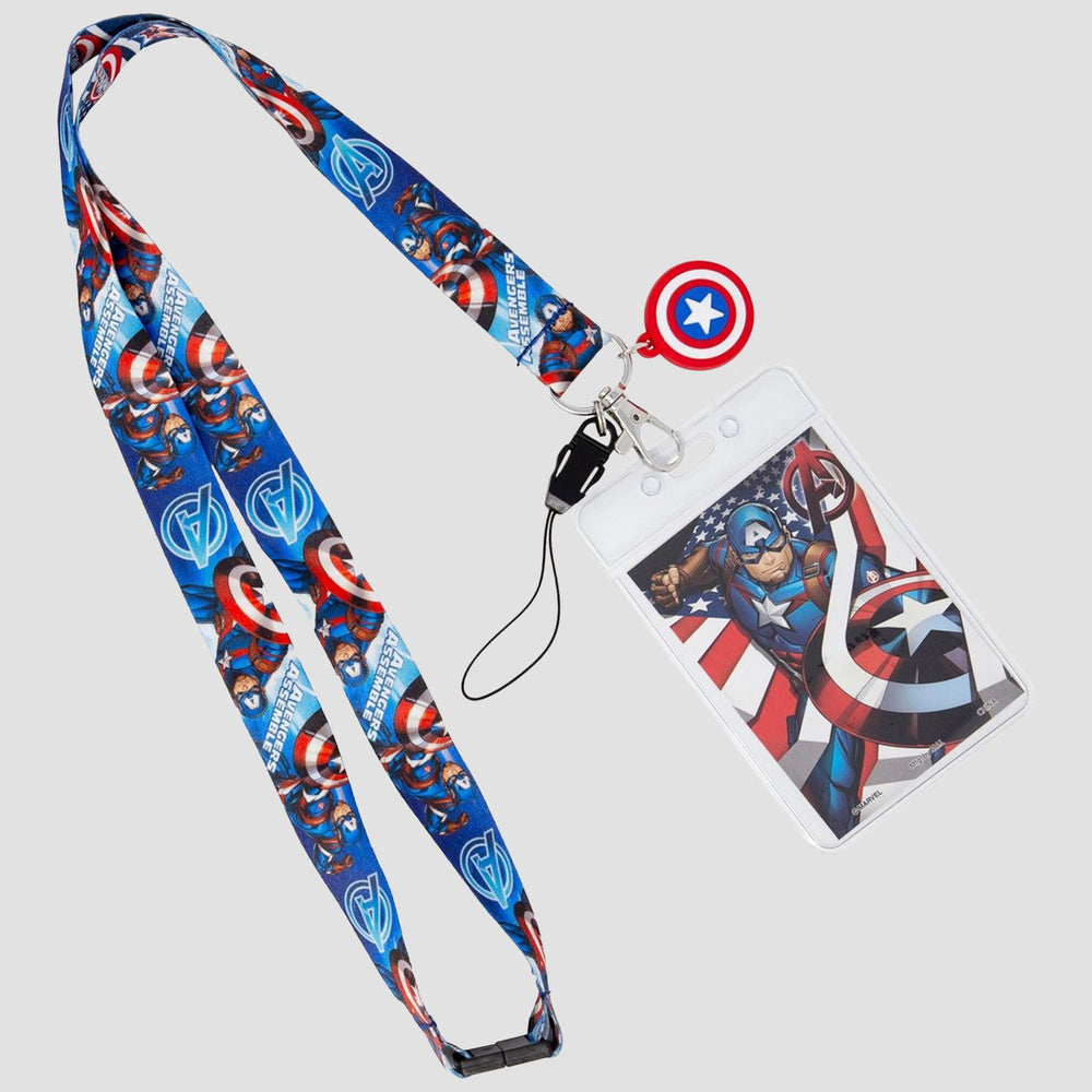 Captain America (Marvel) Avengers Double-Sided Breakaway Lanyard (Online Order Only)