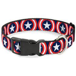 Captain America Nylon Buckle Dog Collar (ONLINE ORDER ONLY)